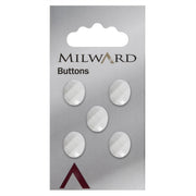 Milward Ovalen Knoop Wit 12mm (5 stuks)