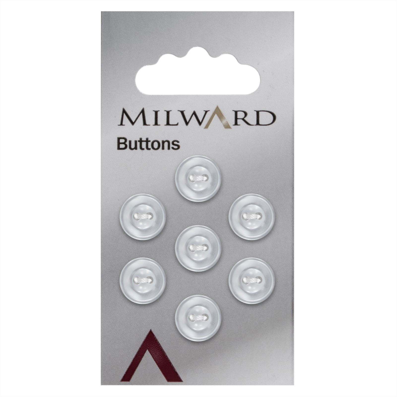 Milward Parelmoer Knoop met Extra Rondje Wit 11mm (7 stuks)
