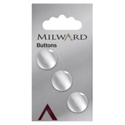 Milward Parelmoer Knoop Wit met Glans 16mm (3 stuks)