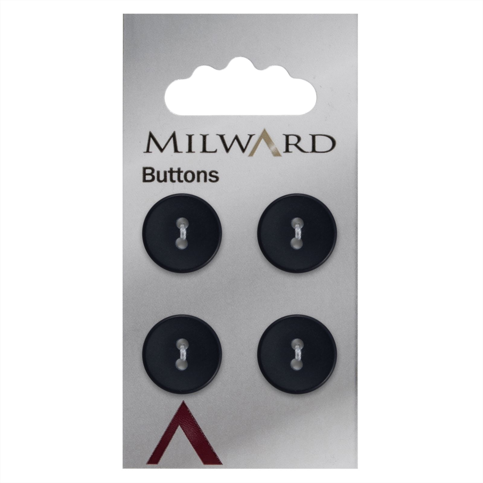 Milward Ronde Knoop Mat Donkerblauw 15mm (4 stuks)