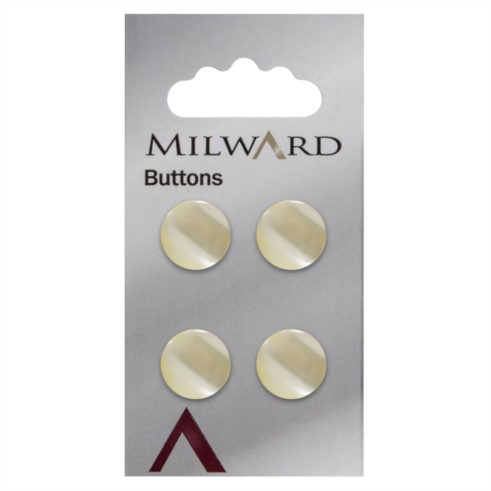 Milward Ronde Knoop Zachtgeel Glans 13mm (4 stuks)