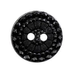 Milward Zwarte Knoop met Zwarte Verschillende Steentjes 15mm (4 stuks) (2)