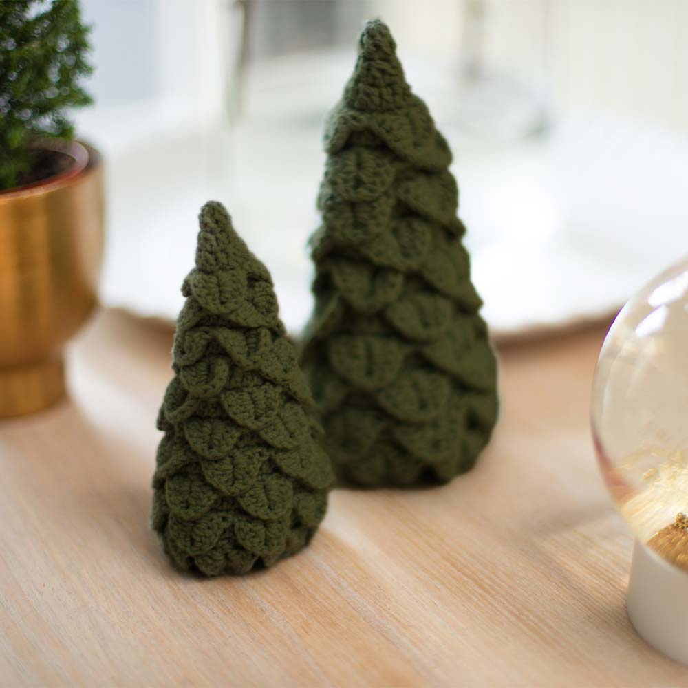 Kerstboom olive green — gemaakt met Mixed Up Kerstboompjes Haakpakket (5)