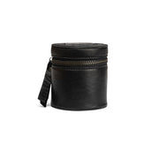 MUUD Helsinki XL Black - Handgemaakt leren ronde kubus voor handwerk accessoires 9.5x9cm