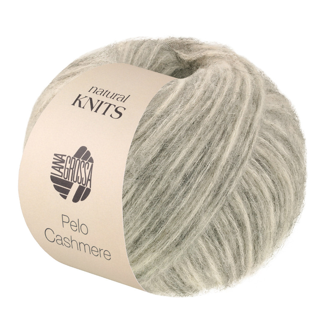 Lana Grossa Pelo Cashmere 004 Gebroken wit/Lichtgrijs