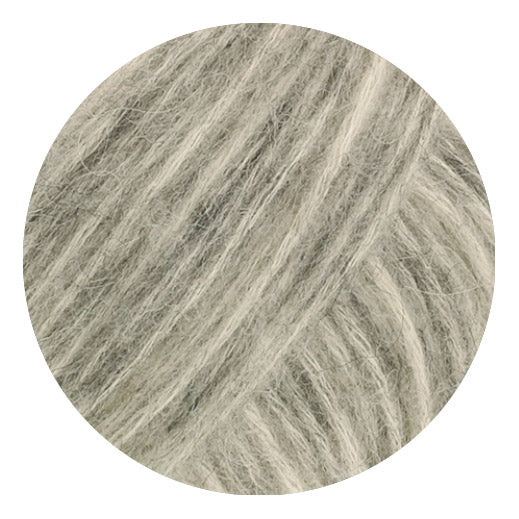 Lana Grossa Pelo Cashmere 004 Gebroken wit/Lichtgrijs