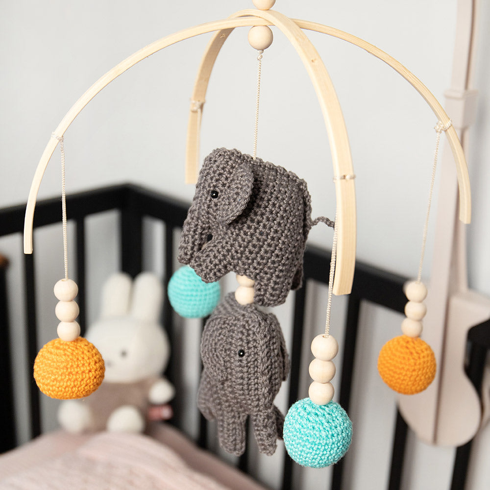 Olifantjes mobiel – Go Handmade Sensory Kit Haakpakket