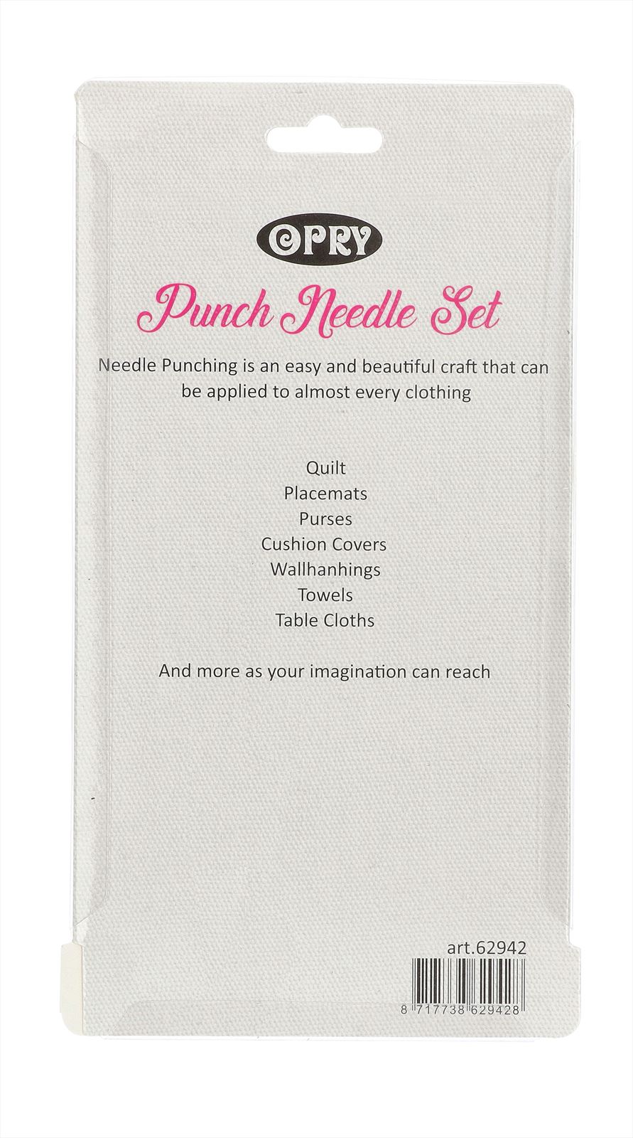 Punchneedleset achterkant — gemaakt met Opry Punch Needle Set