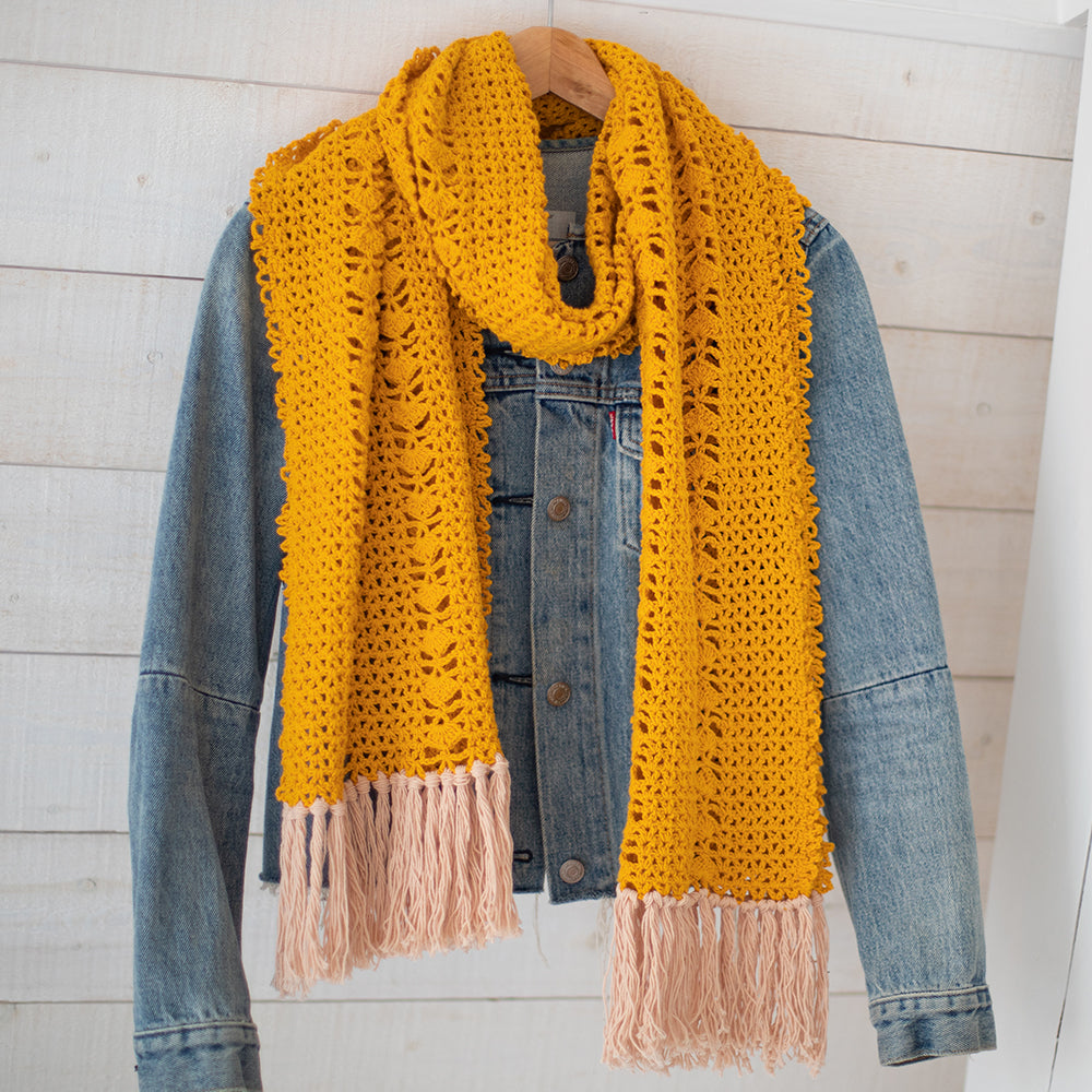 Sjaal — gemaakt met Organic Cotton Sjaal Haakpakket