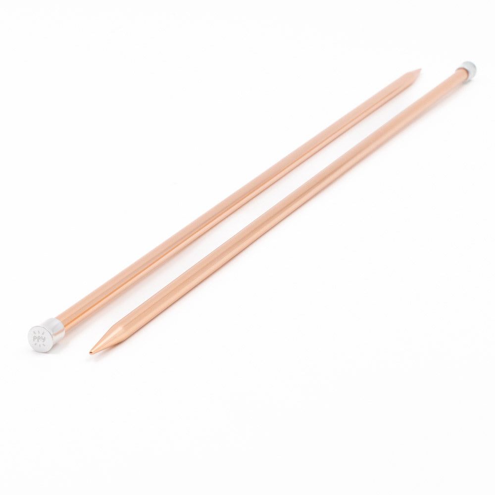 PPY Breinaalden 40 cm 8 mm Geanodiseerd Aluminium Rosegoudkleur