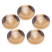 PPY Knopen Glanshoorn-Effect Set 5 Stuks 1170 Suède 15 mm 4-gaats knopen