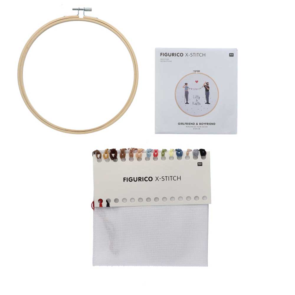 Rico figurico girlfriend boyfriend borduurpakket — gemaakt met Rico Figurico Girlfriend & Boyfriend Borduurpakket