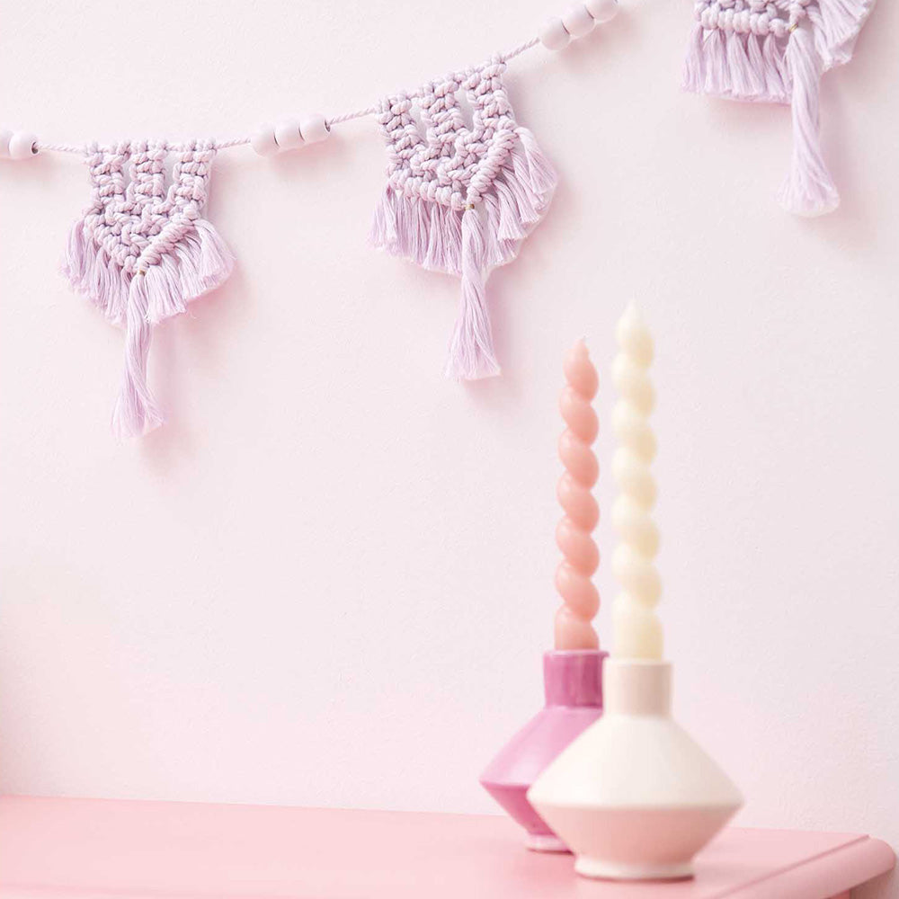 Pink mm — gemaakt met Rico Macramé Houten Kralen 25mm Shades of Rose -