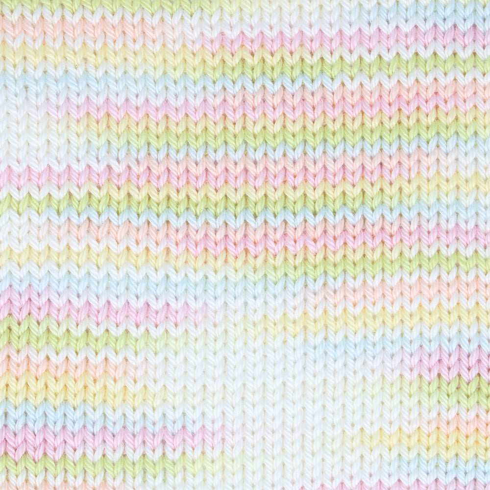 Gauge swatch — gemaakt met Scheepjes Catona Chroma
