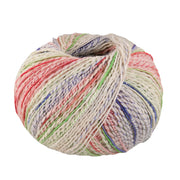 Lana Grossa Torto 008 Ruw Wit/Roze/Groen/Oranje/Navy/Lichtgroen
