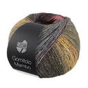 Lana Grossa Gomitolo Mambo 2032 Amber/Donkergrijs/Zwarte Bes/Kruidnagelroze/Mosterdgeel/Mosgroen/Oranje