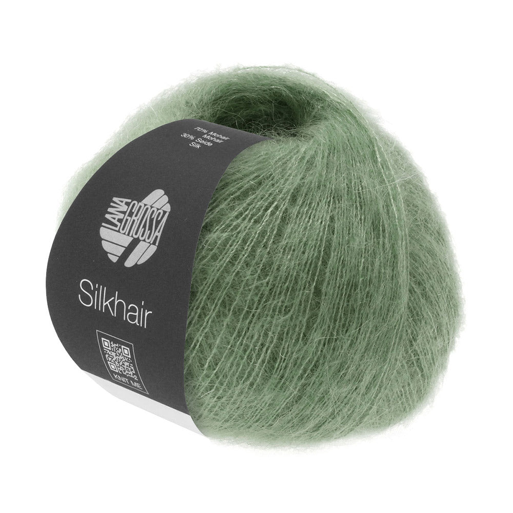 Lana Grossa Silkhair 154 Reseda Groen - bol luxe mohair- en zijdegaren in de gekozen kleur