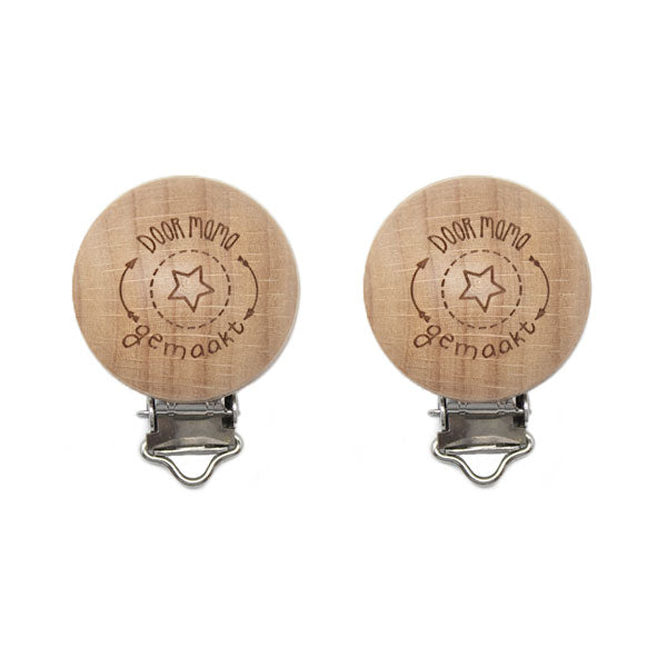 Durable Houten Speenclips 2 stuks 59 Door Mama Gemaakt
