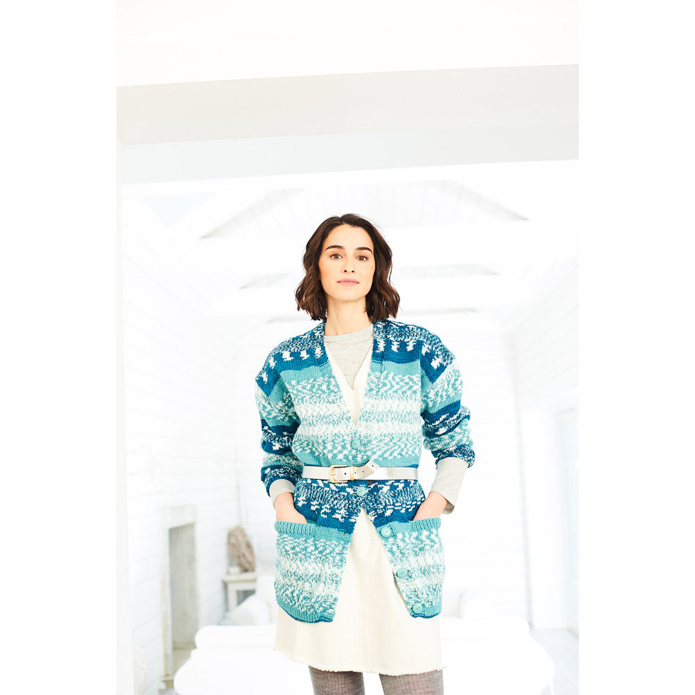 Easy fair isle effect — gemaakt met Stylecraft breipatroon Easy Fair Isle Effect Cardigans