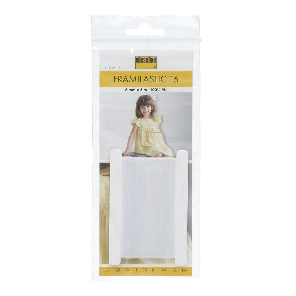Vlieseline Framilastic Band met hoog Permanent Elasticiteit 6mmx5mtr
