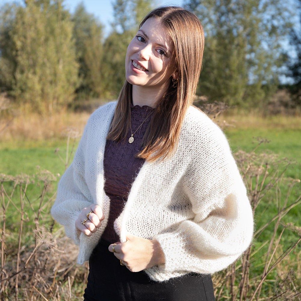 Cloud Cardigan Uni Colour Garen- en Breipakket