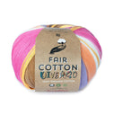 Katia Fair Cotton Diverso 401 Geel-Fuchsia