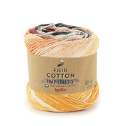 Katia Fair Cotton Infinity 109 Rood-Oranje-Zwart