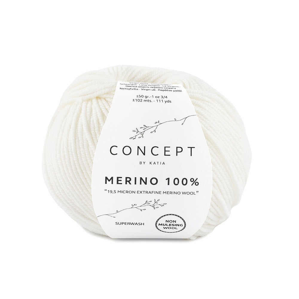 Katia Merino 100% 001 Wit