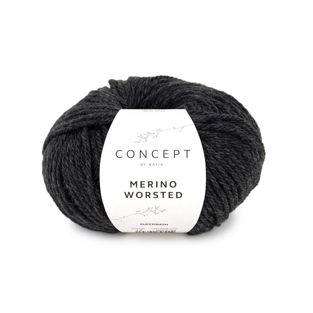 Katia Merino Worsted 014 Donker grijs