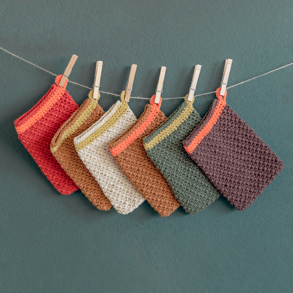 Edit — gemaakt met Yarn and Colors Be Gentle Washcloths Haakpakket
