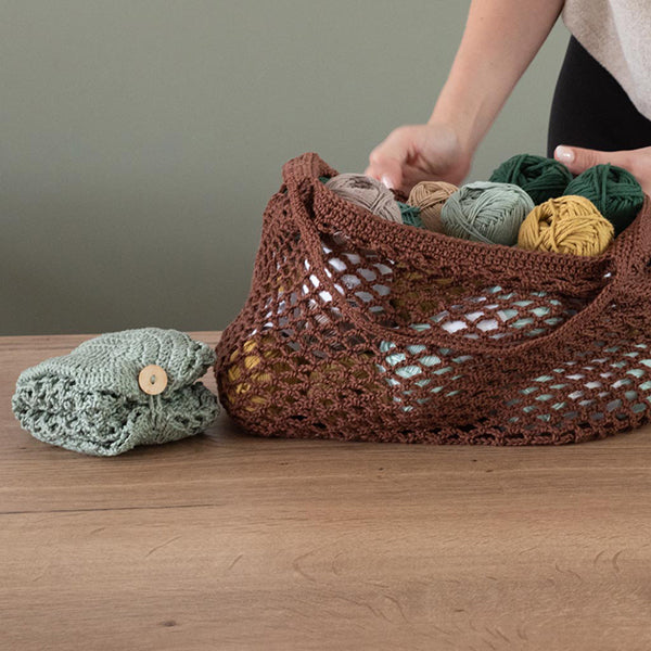 Foldable net bag — gemaakt met Yarn and Colors Foldable Net Bag Haakpakket