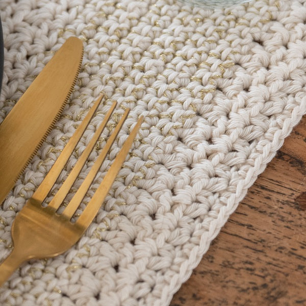 Glamorous table pads — gemaakt met Yarn and Colors Glamorous Table Pads Haakpakket