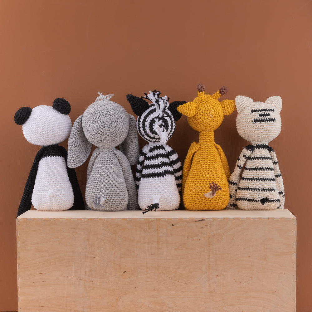Groepsfoto en kan dus bij allemaal — gemaakt met Yarn and Colors Zapp Zebra Haakpakket (2)