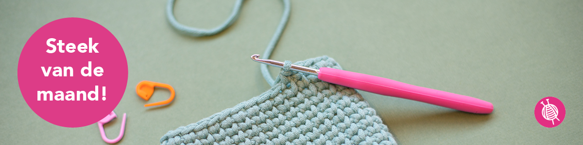 Knit stitch haken - Steek van de maand